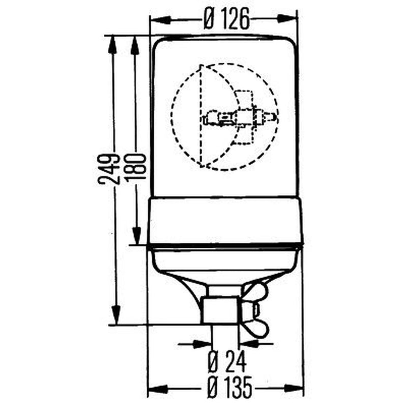 Hella Rotating Beacon Wide High fits Fendt Farmer 1999-2006
