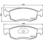 DON Front Brake Pad Set fits Dacia Logan Express 2007-2012 1.4 1.5 1.6