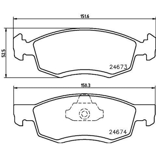 Mintex Front Brake Pad Set fits Dacia Logan Express 2007-2012 1.4 1.5 1.6