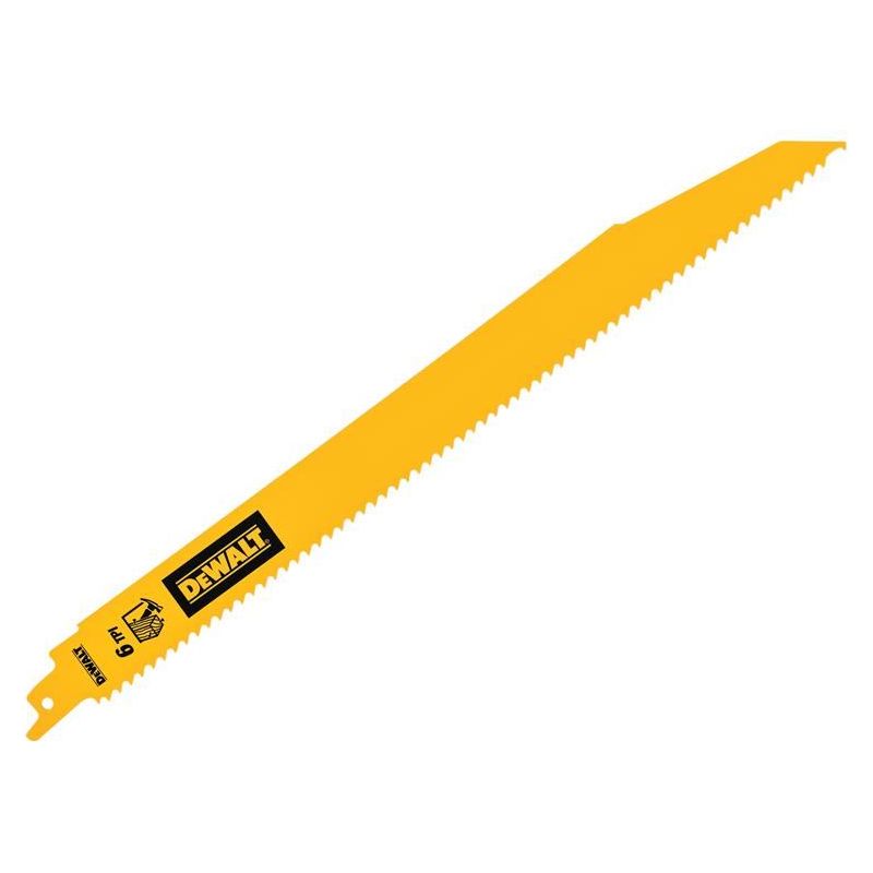 Dewalt Power Tools Bi-Metal Wood Demolition Reciprocating Blade 304mm x 6 TPI (Pack 5) DeWALT Power Tools - Dynamic Drive