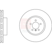 Apec 2 x Vented Front Brake Discs SDK6855