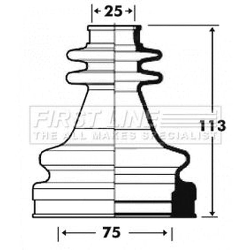First Line Drive Shaft Bellow Kit Front Right fits Saab 9-3 1998-2003