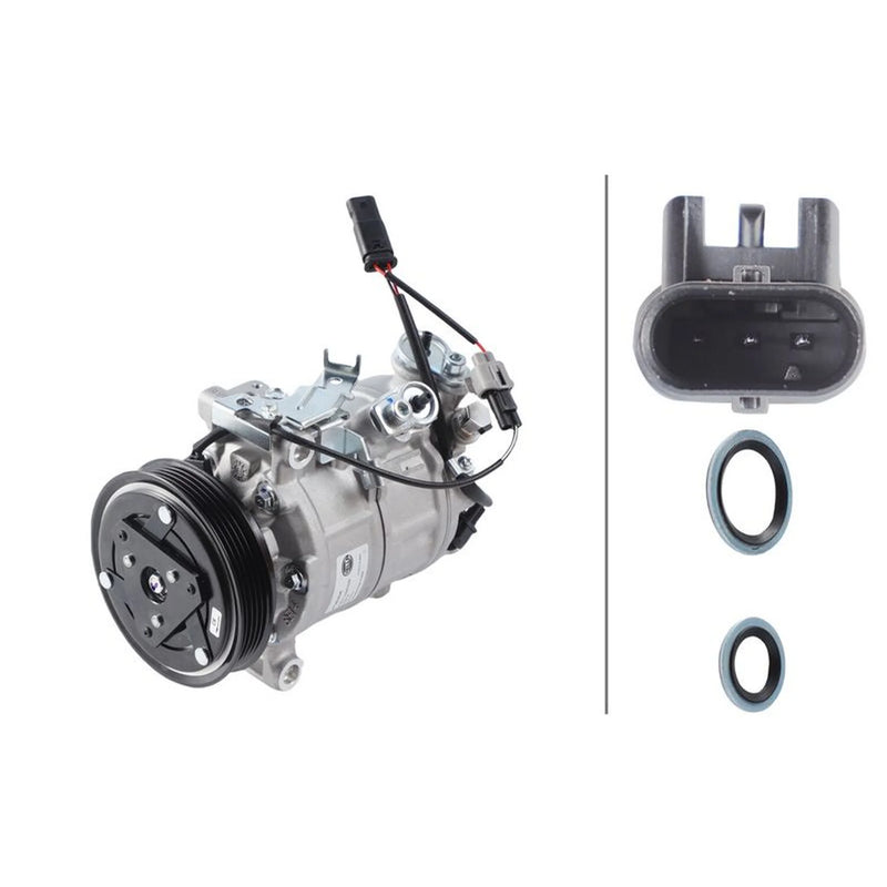 Hella Air Conditioning Compressor fits Mercedes-Benz A-Class 2012-2018
