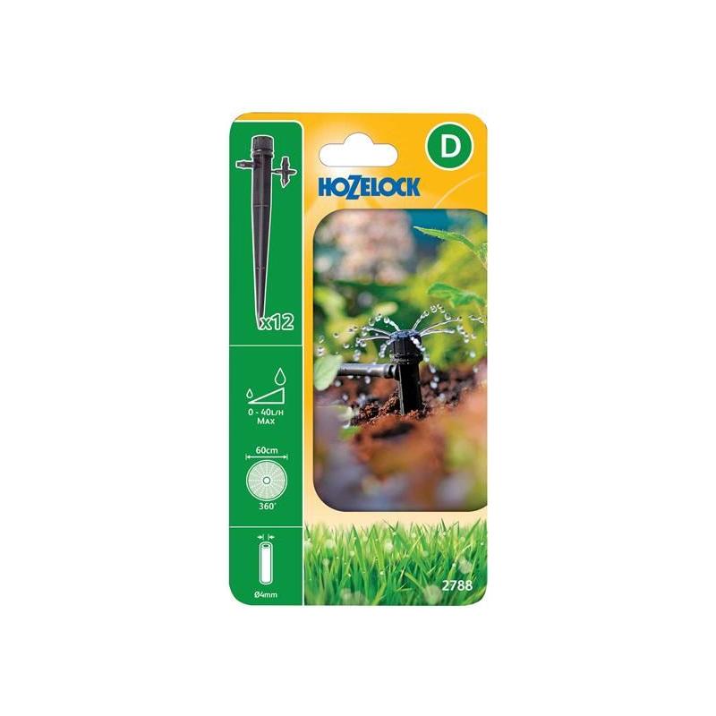 Hozelock 2788 End of Line Adjustable Mini Sprinkler on Stake 4mm (Pack 12) Hozelock - NN4 Online