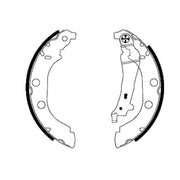 Mintex Brake Shoe Set Axle Kit fits Peugeot 406 1995-2004