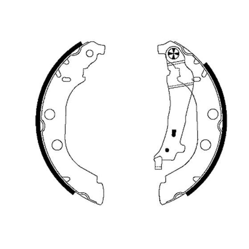 Mintex Brake Shoe Set Axle Kit fits Peugeot 406 1995-2004