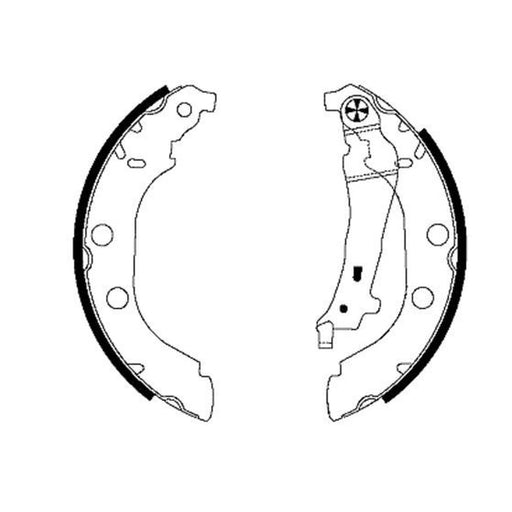 Mintex Brake Shoe Set Axle Kit fits Peugeot 406 1995-2004