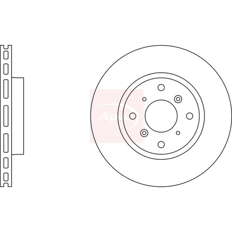 Apec 2 x Vented Front Brake Discs DSK693-x2
