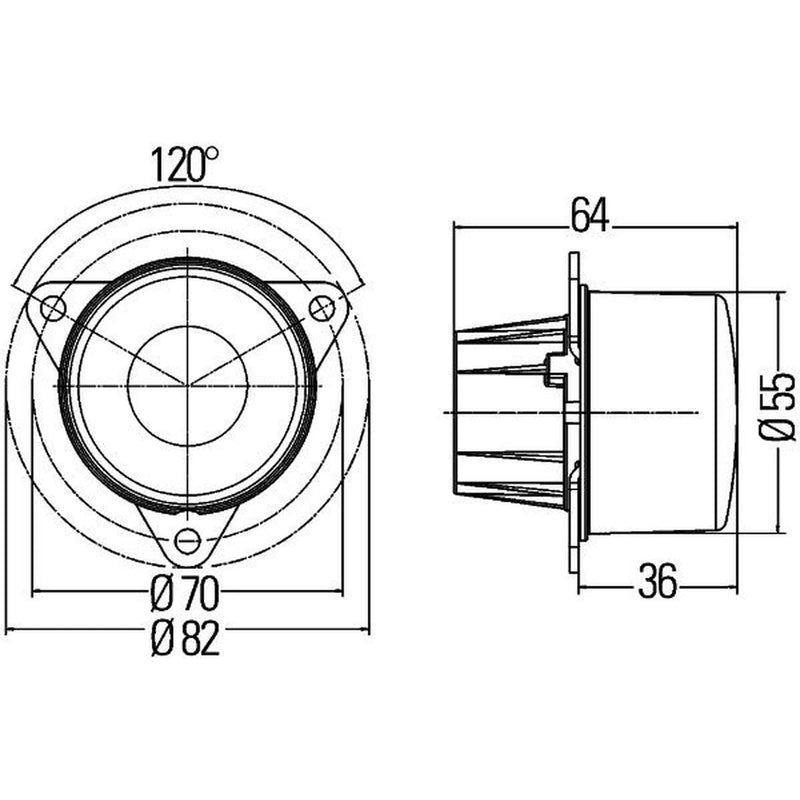 Hella Rear Fog Light Lamp Unit Rear