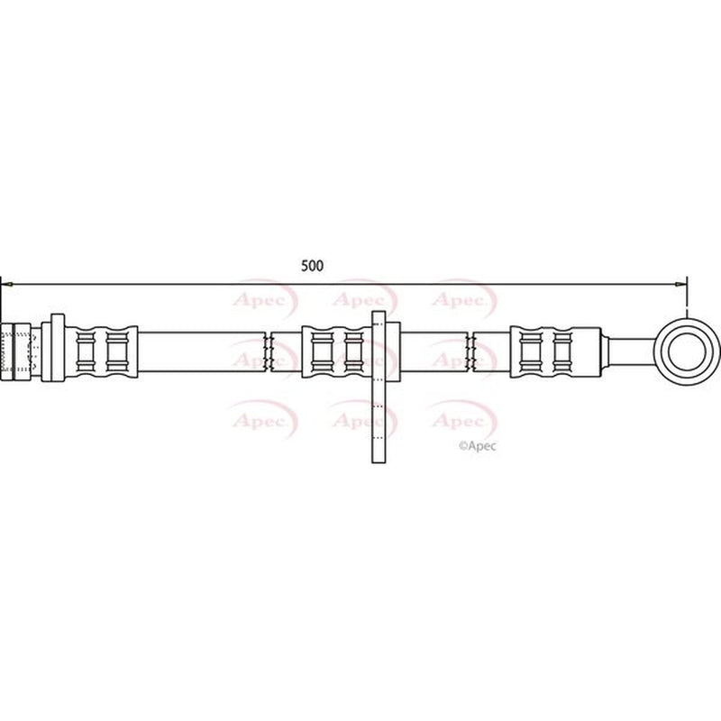 Apec Brake Hydraulic Hose Line Front fits Rover 200 1996-1997