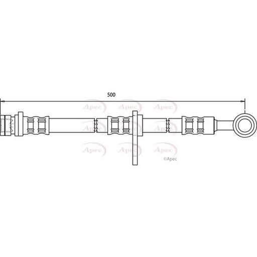 Apec Brake Hydraulic Hose Line Front HOS3074