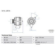 Bosch Car Alternator 12V