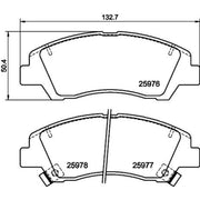 DON Front Brake Pad Set fits Hyundai I10 II 2013-2019 1.0 1.2