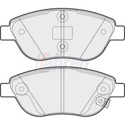 Fahren Front Brake Vented Discs & Pads fits Fiat 500L 2012-2018 0.9 1.3 1.4 1.6