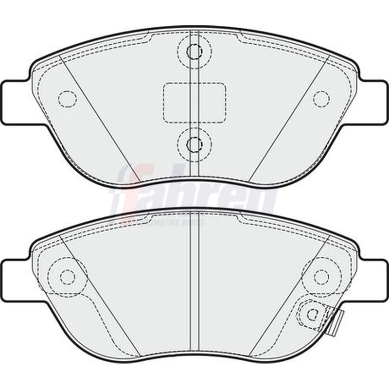Fahren Front Brake Vented Discs & Pads fits Fiat 500L 2012-2018 0.9 1.3 1.4 1.6