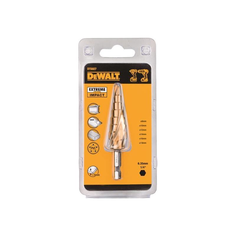 Dewalt Power Tools Extreme Step Drill Bit 8-18mm DeWALT Power Tools - Dynamic Drive