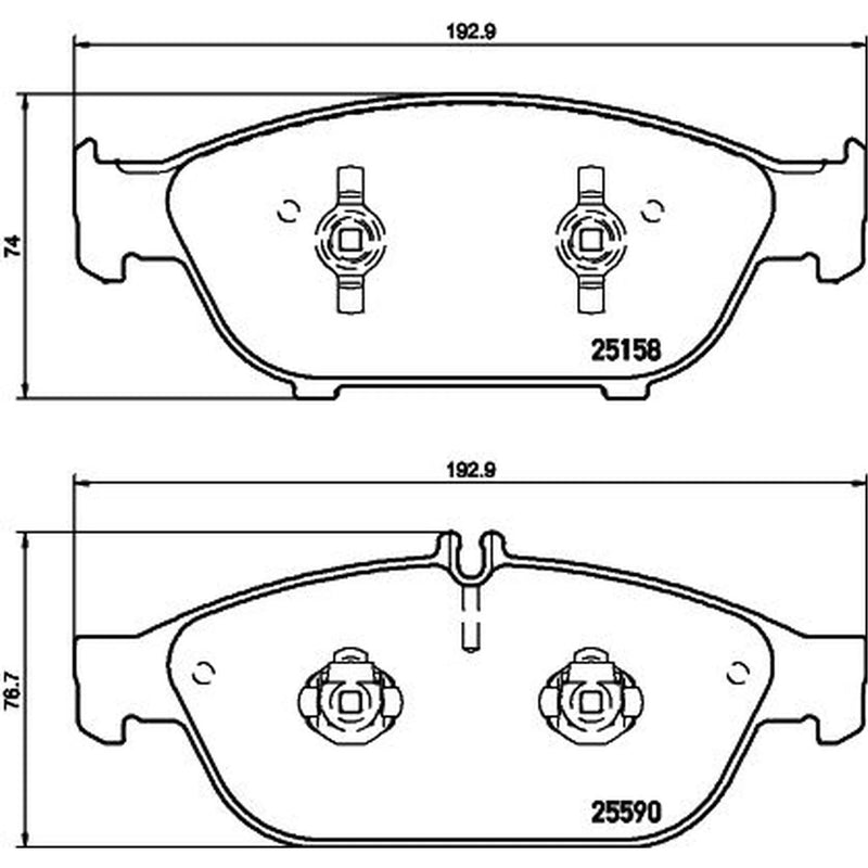 Mintex Front Brake Pad Set fits Mercedes-Benz E-Class 2011-2016 207.373 207.473
