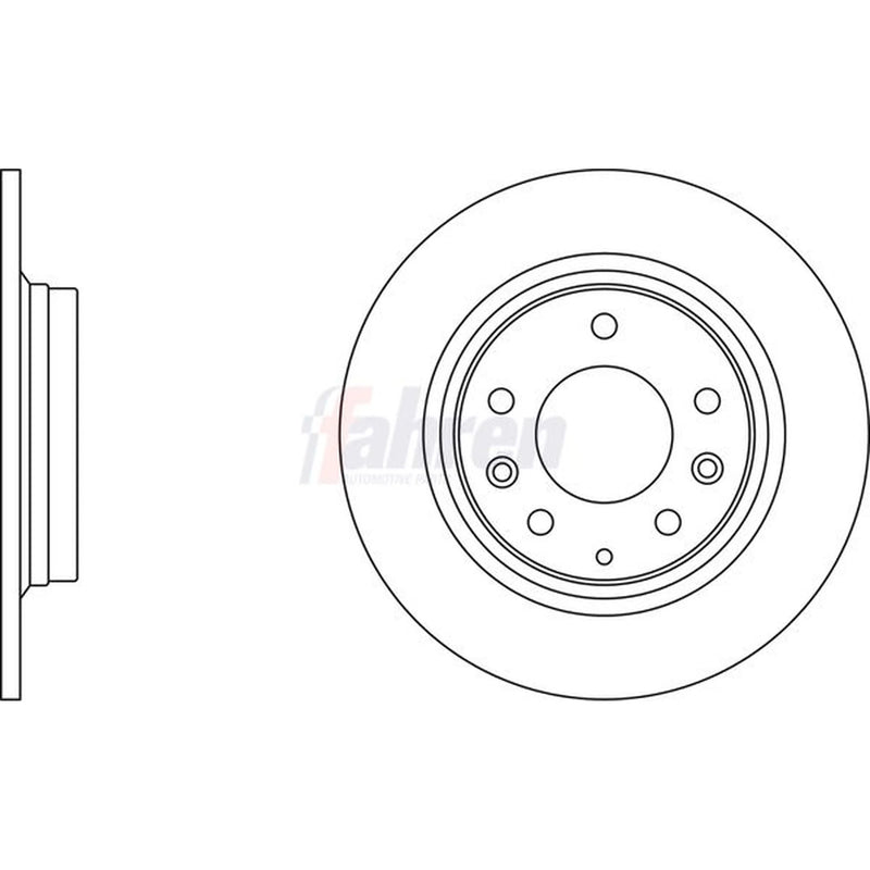 Fahren Rear Brake Solid Discs & Pads fits Mazda MX-5 2005-2016 1.8 2.0