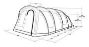 Outwell Phoenix 6+2 Pole Tent Green 8 Person Outwell - Dynamic Drive