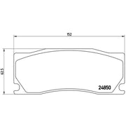 Brembo 4 x Front Brake Pad Set fits Jaguar Xk II 2006-2014 3.6 4.2 5.0
