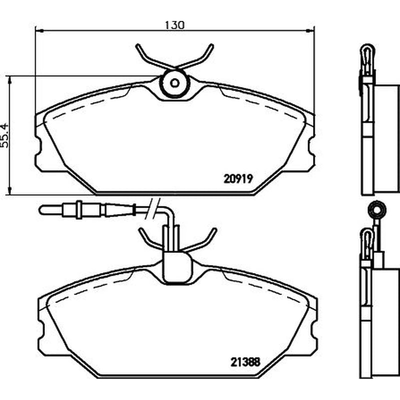 Mintex Front & Rear Pads fits Renault Laguna I 1995-2002 1.6 1.8 1.9 2.0 2.2 2.9