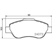 Mintex Front Brake Pad Set fits Fiat Panda 2003-2004 1.2 1.3