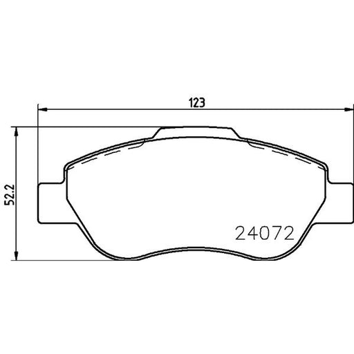 Mintex Front Brake Pad Set fits Fiat Panda 2003-2004 1.2 1.3
