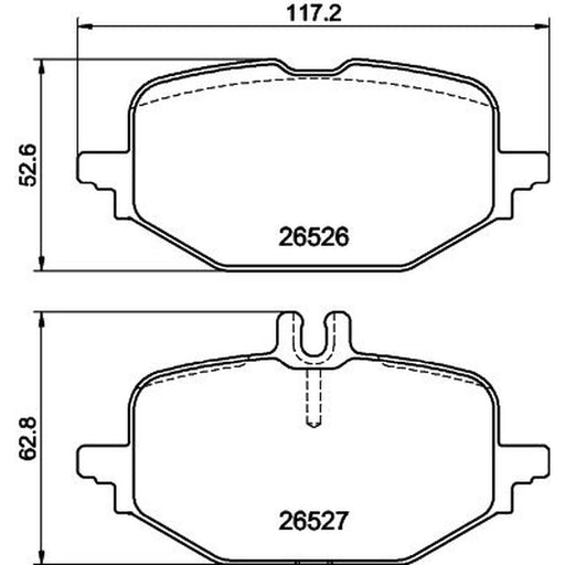 Mintex Rear Brake Pad Set fits Mercedes-Benz C-Class 2021-2023