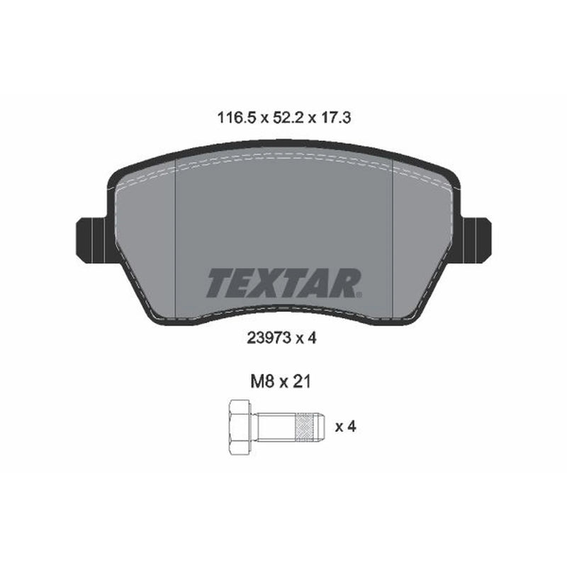 Textar Front Brake Pad Set 2397301