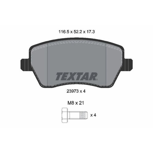 Textar Front Brake Pad Set 2397301