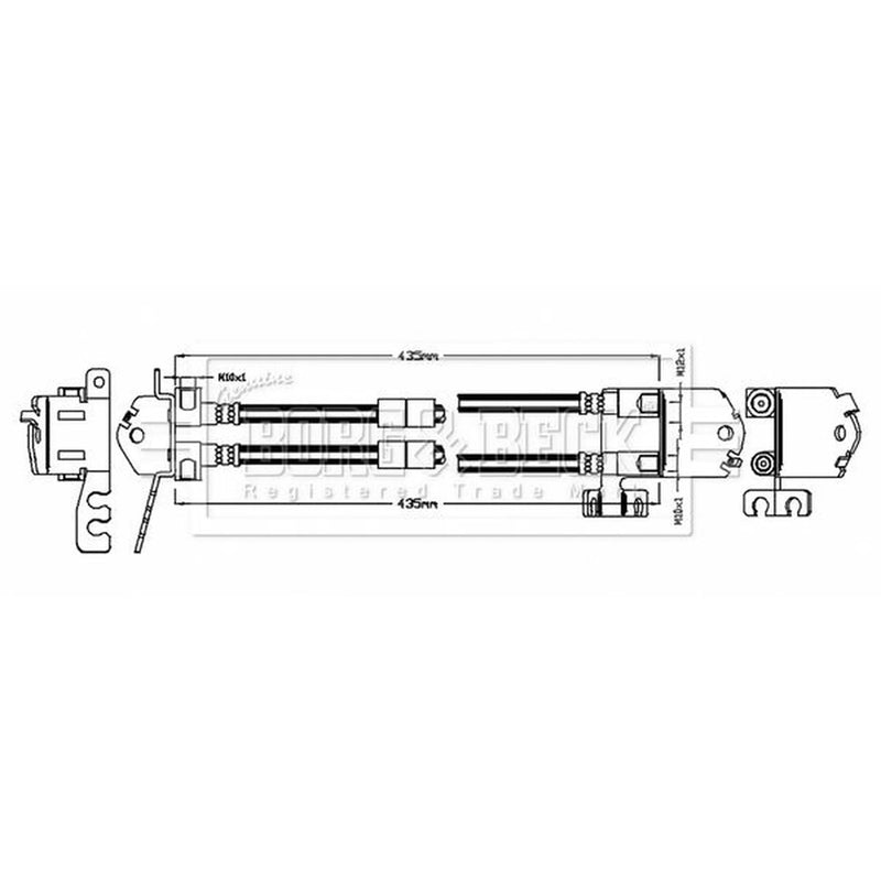 Borg & Beck Brake Hydraulic Hose Line inner BBH8510
