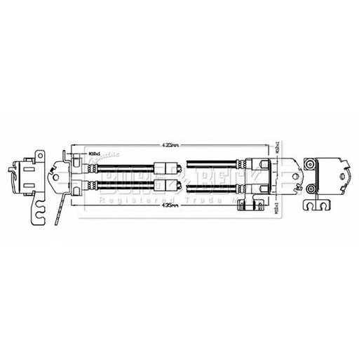 Borg & Beck Brake Hydraulic Hose Line inner BBH8510