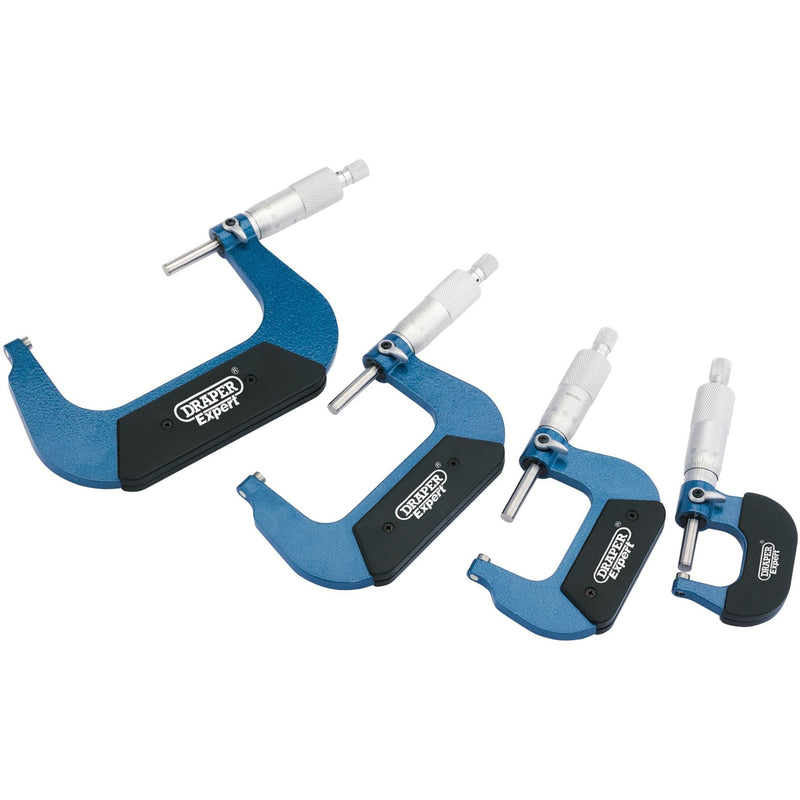 Draper Metric External Micrometer Set (4 Piece) 46607 Draper - Dynamic Drive