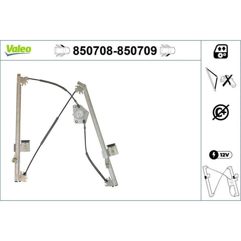 Valeo Electric Window Regulator Lifter Right Front 850709