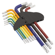 Sealey Twin Pack Long Ball-End Allen Hex Key & Torx Trx Star Multi-coloured Set Sealey  - Dynamic Drive