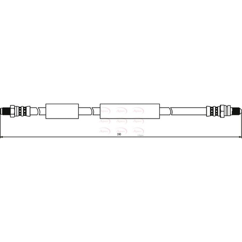 Apec Brake Hydraulic Hose Line Rear fits Ford Ka 1996-2008 1.3