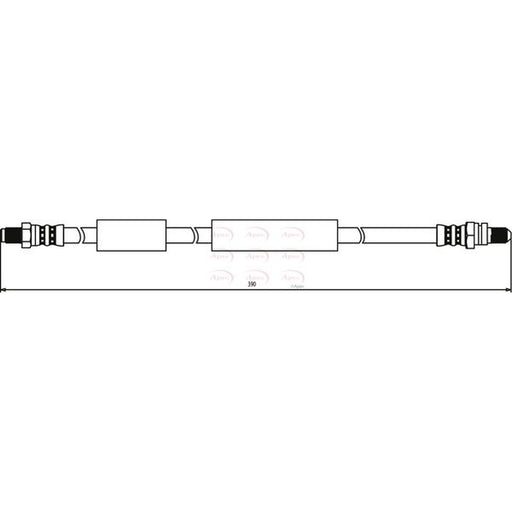 Apec Brake Hydraulic Hose Line Rear fits Ford Ka 1996-2008 1.3
