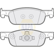 NAPA Front Brake Pad Set fits Dacia Logan II 2012 on 1.2 1.5