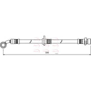 Apec Brake Hydraulic Hose Line Front Left fits Honda Cr-V 2001-2007 2.0 2.2