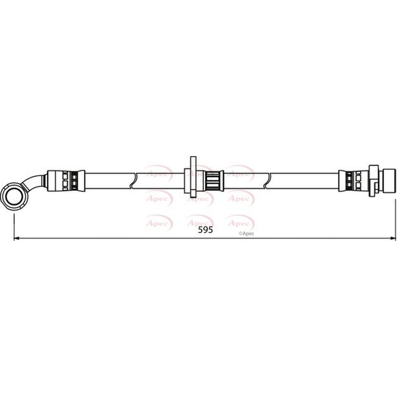 Apec Brake Hydraulic Hose Line Front Left fits Honda Cr-V 2001-2007 2.0 2.2