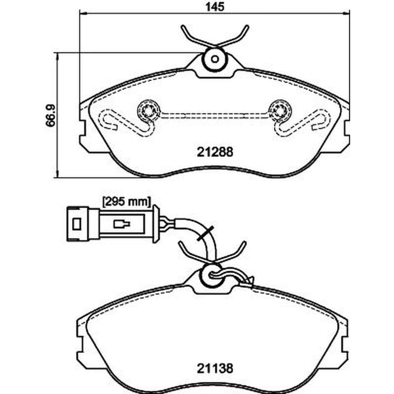 Mintex Front Brake Pad Set fits Audi 100 C3 1984-1990 1.8 2.2 2.3 2.5