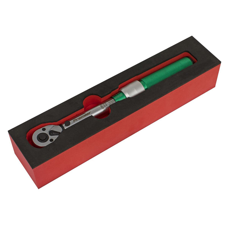 Sealey Torque Wrench Micrometer Style 1/4"Sq Drive 5-25Nm Calibrated STW901 Sealey - Dynamic Drive
