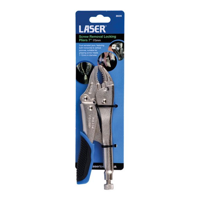 Laser Screw Removal Locking Pliers 7" - 8635 Laser - Dynamic Drive