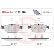 Brembo 4 x Front Brake Pad Set fits Audi A8 D4 2009-2018 2.0 2.5 3.0 4.0 4.2 6.3