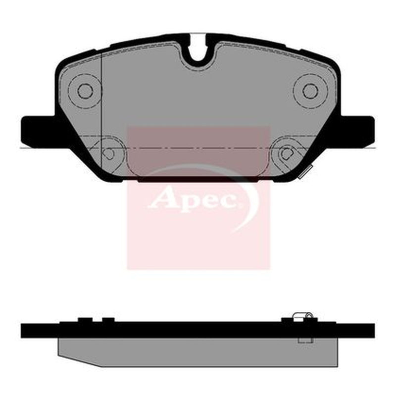 Apec Front Brake Pad Set fits Opel Insignia B Grand Sport 2017-2018 1.6 2.0