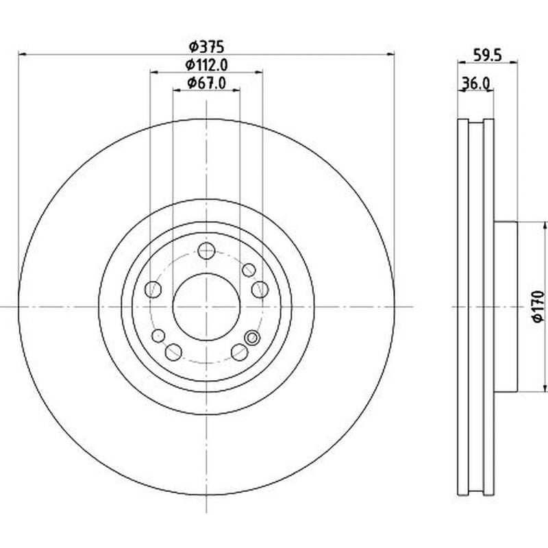 Mintex Front Brake Discs & Pads fits Mercedes-Benz Gle 2023 on 167.109 167.309