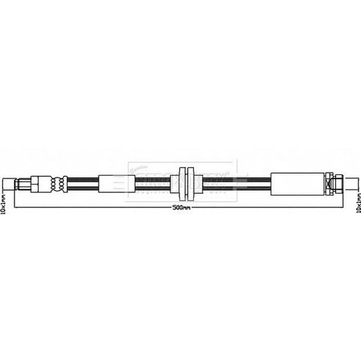 Borg & Beck Brake Hydraulic Hose Line Rear Right BBH8054