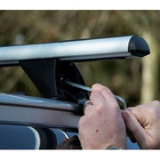 Locking Aluminium Flush Solid Roof Rail Cross Bars fits BMW X3 2011-2020 E83 G01 Maypole  - Dynamic Drive