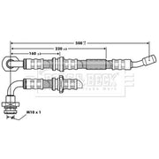 Borg & Beck Brake Hydraulic Hose Line BBH7211