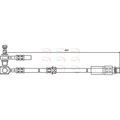 Apec Brake Hydraulic Hose Line Front fits Opel Astra H 2005-2010 2.0